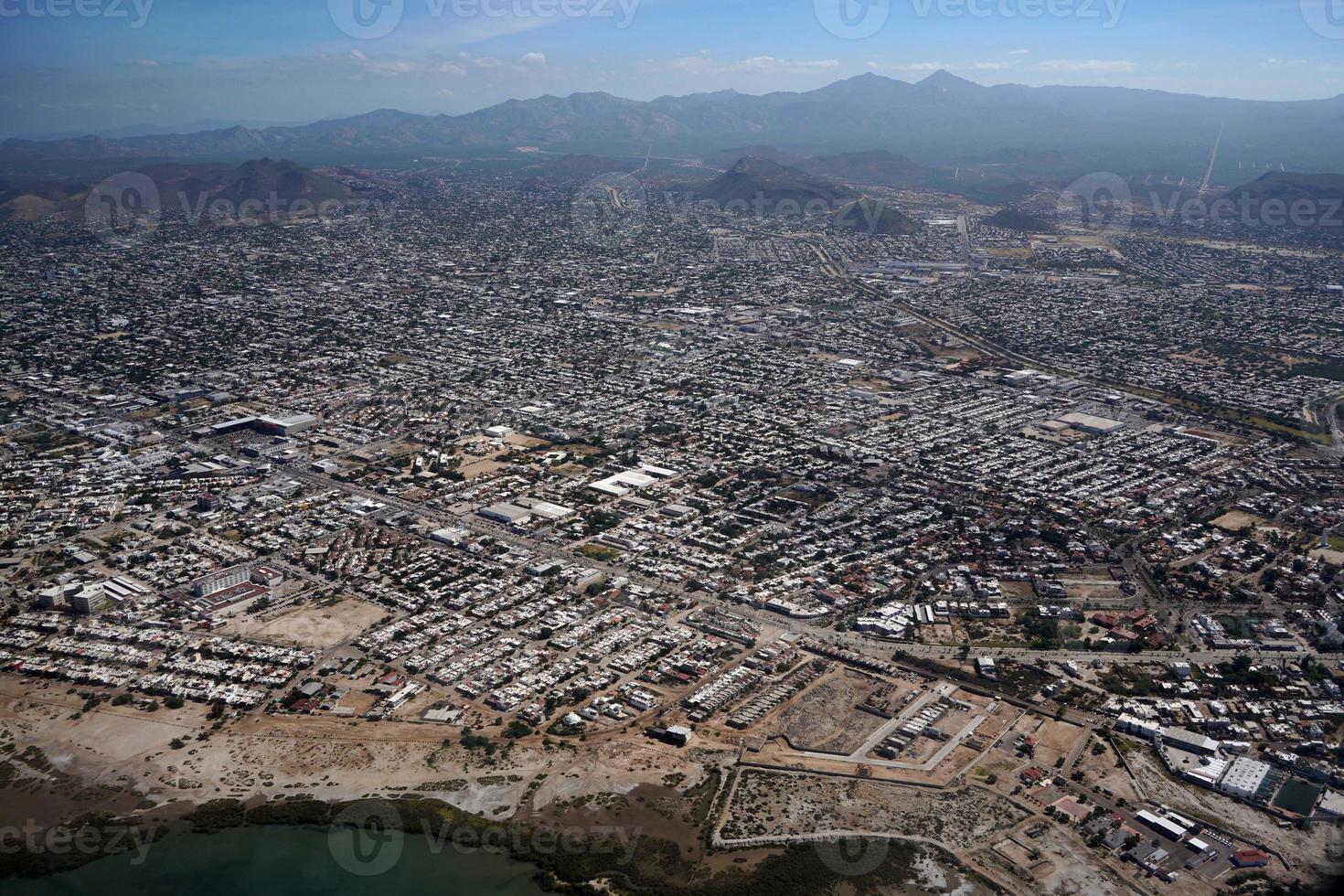 la paz baja California sur Messico aereo panorama a partire dal aereo foto