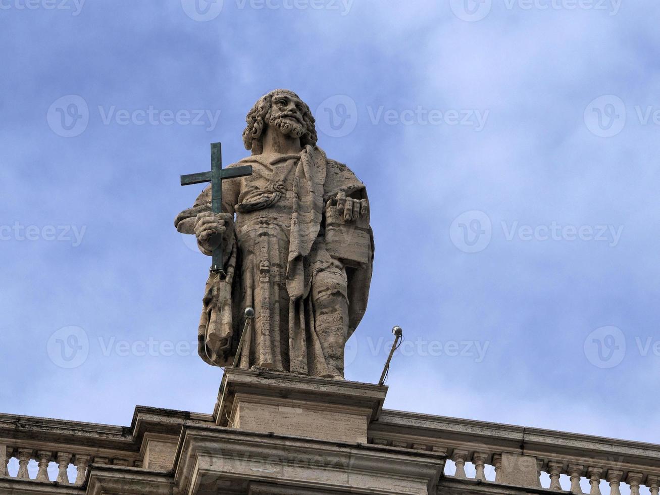 santo Peter basilica Roma Visualizza di statua dettaglio foto