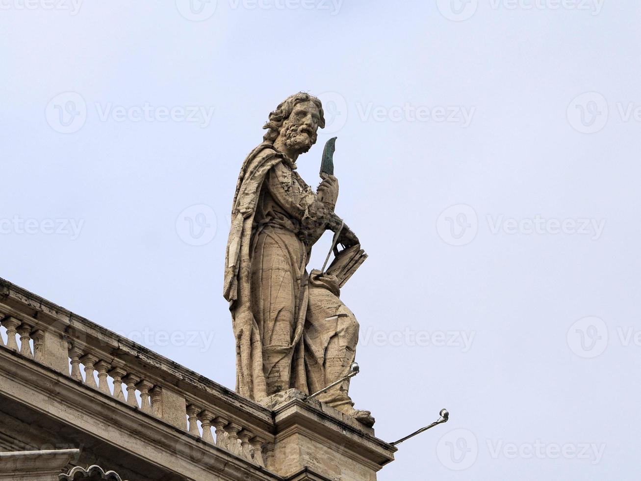 santo Peter basilica Roma Visualizza di statua dettaglio foto
