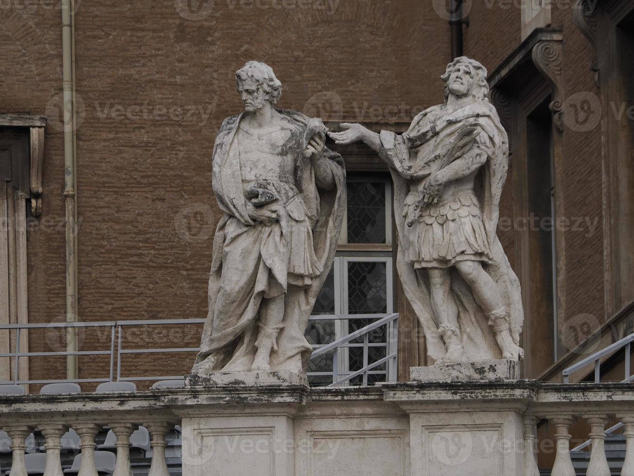 santo Peter basilica Roma Visualizza di statua dettaglio foto