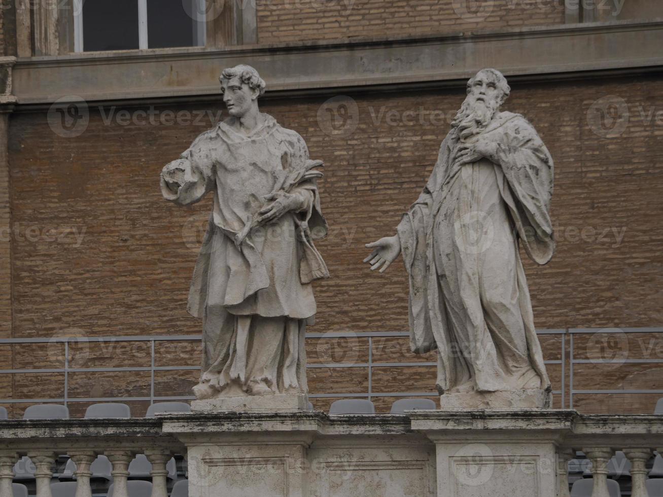 santo Peter basilica Roma Visualizza di statua dettaglio foto