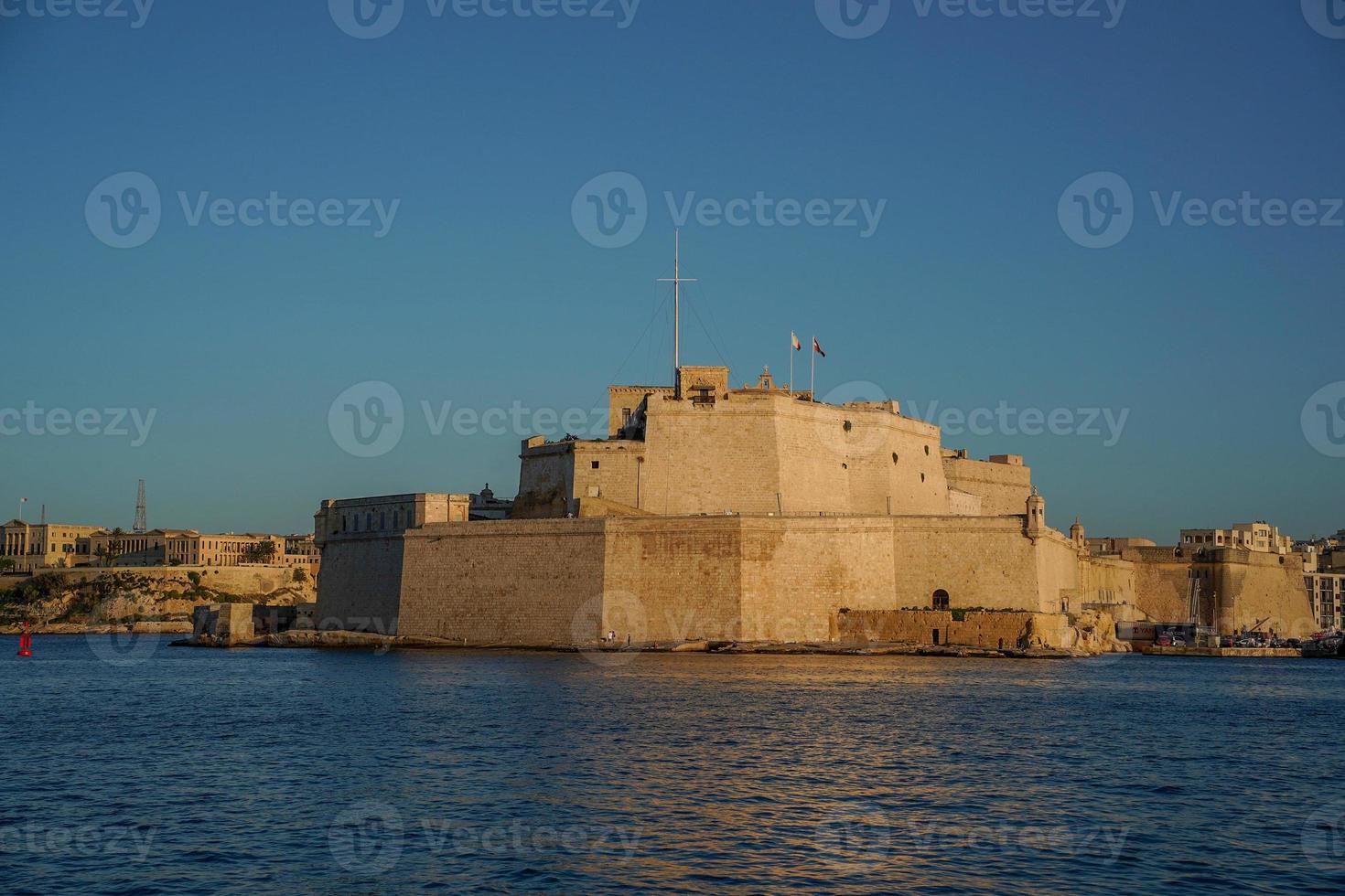 Malta 3 città Visualizza a partire dal la la valletta a tramonto panorama foto