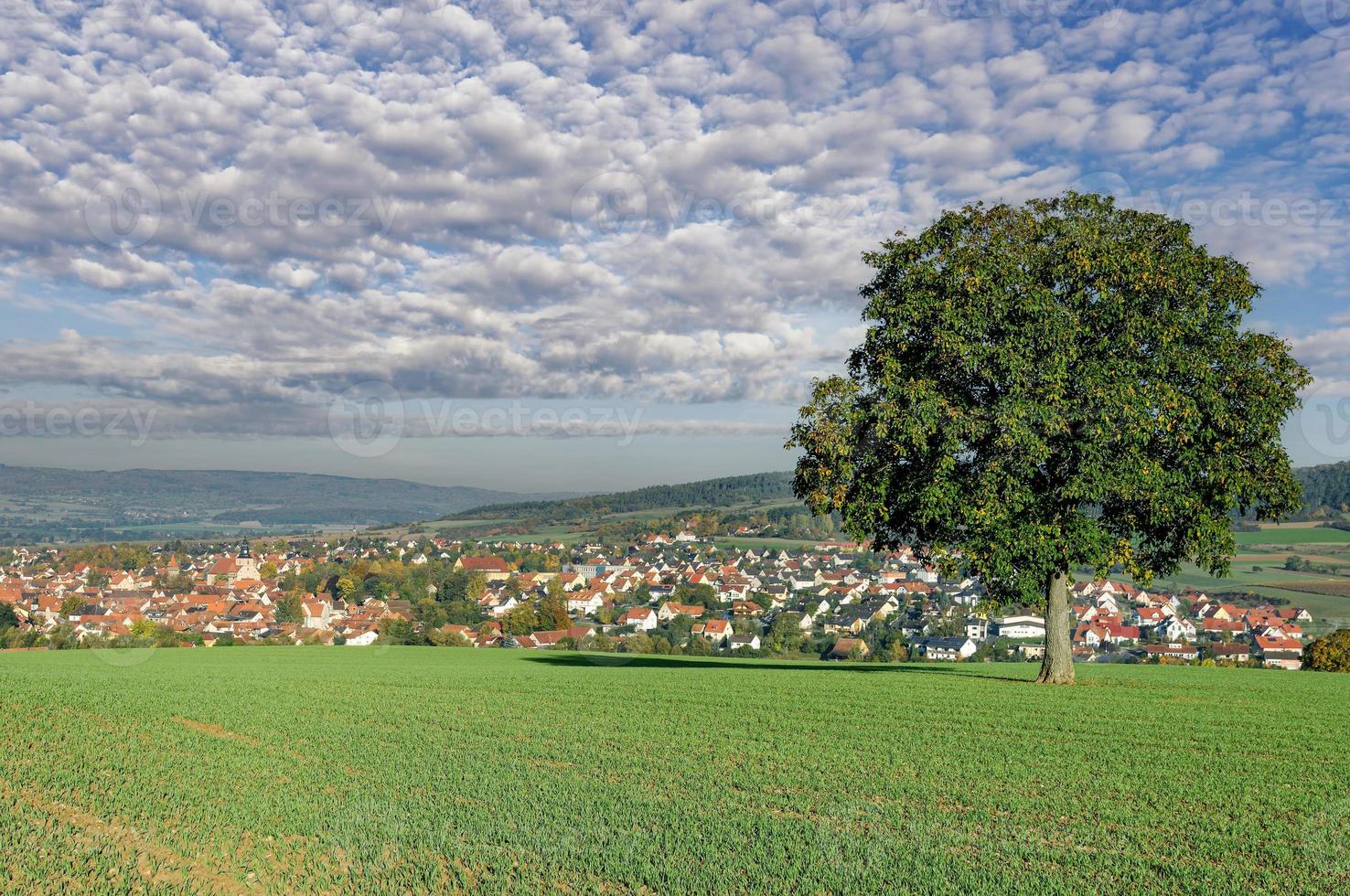 Ostheim vor der rhoen, inferiore franconia, baviera, germania foto