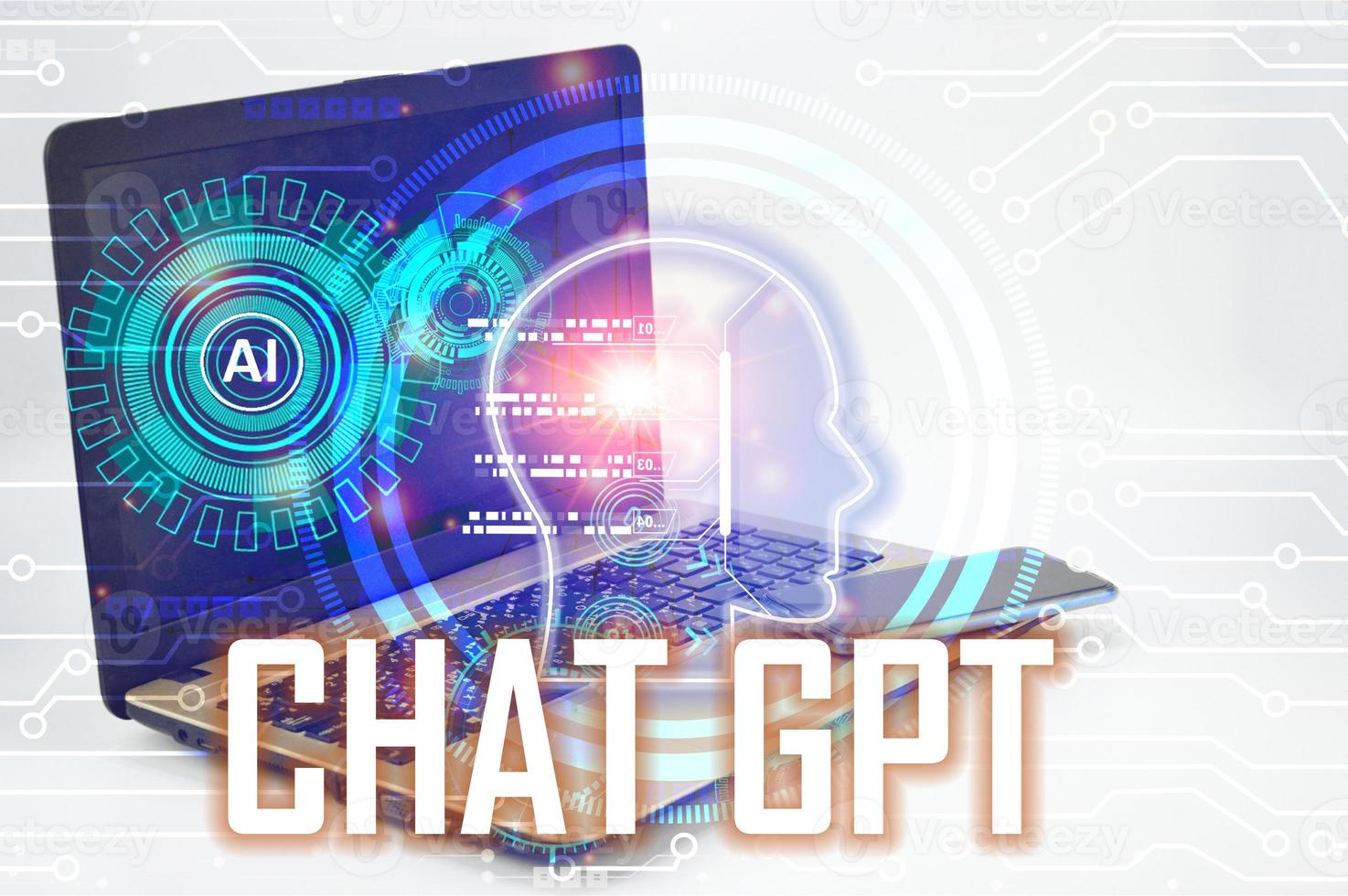 concettualmente, chatgpt è un ai chatbot o artificiale intelligenza quello può comunicare attraverso messaggi con gli esseri umani naturalmente. foto