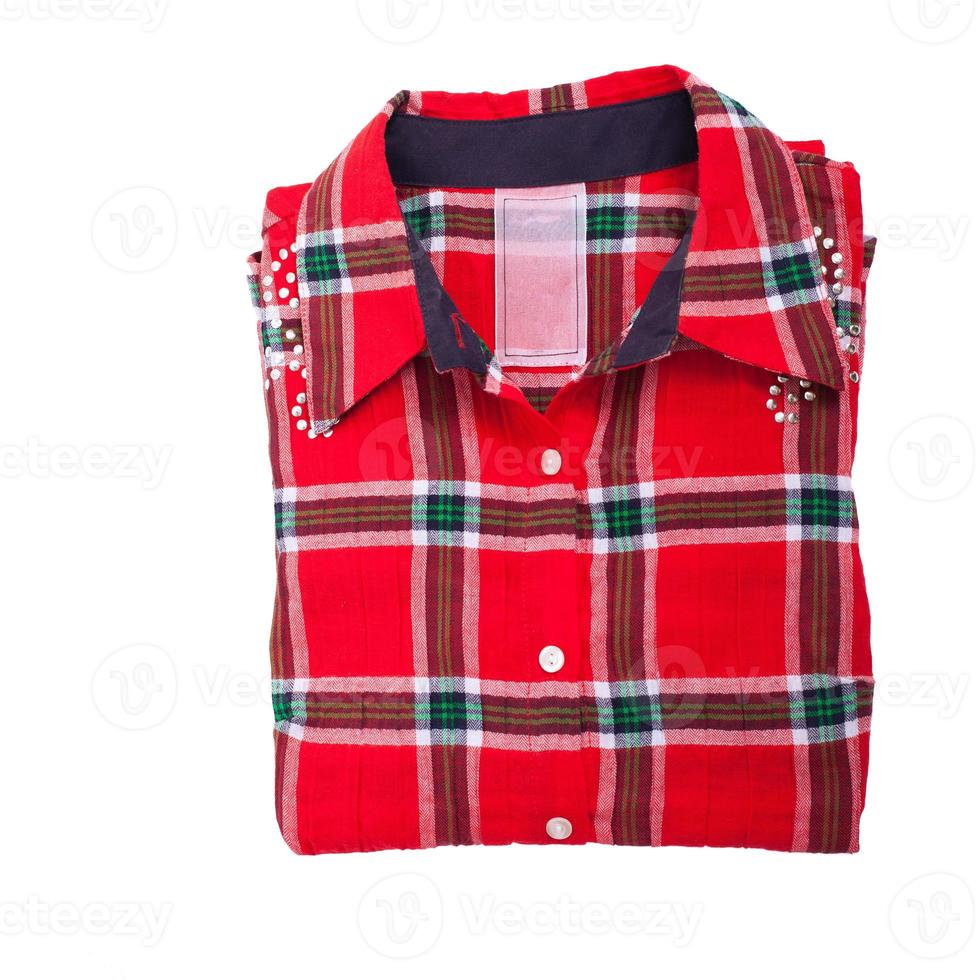 casuale plaid camicia isolato davanti Visualizza copia spazio foto