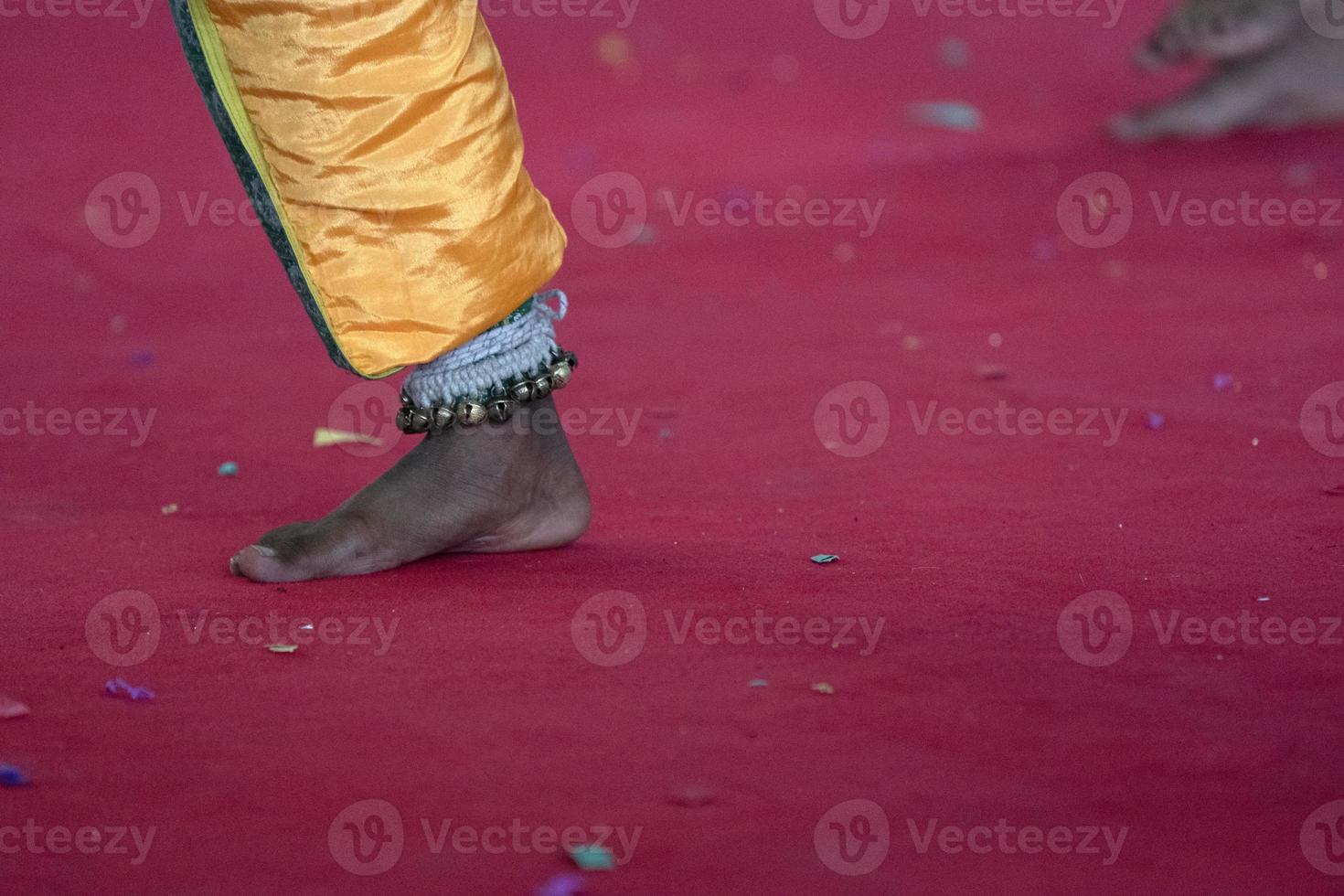 India tradizionale danza piede dettaglio foto