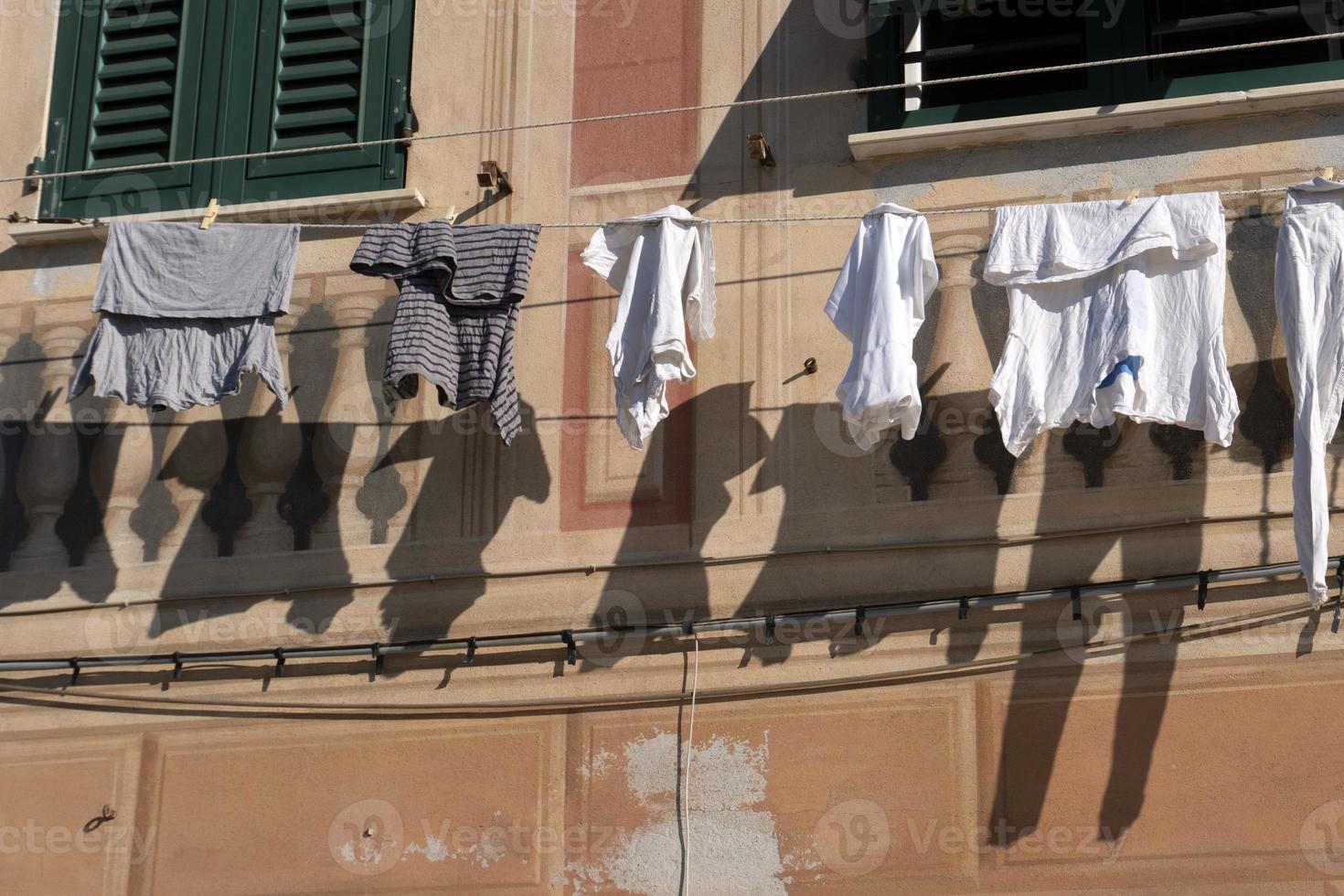 camogli Casa Abiti essiccazione per il sole foto