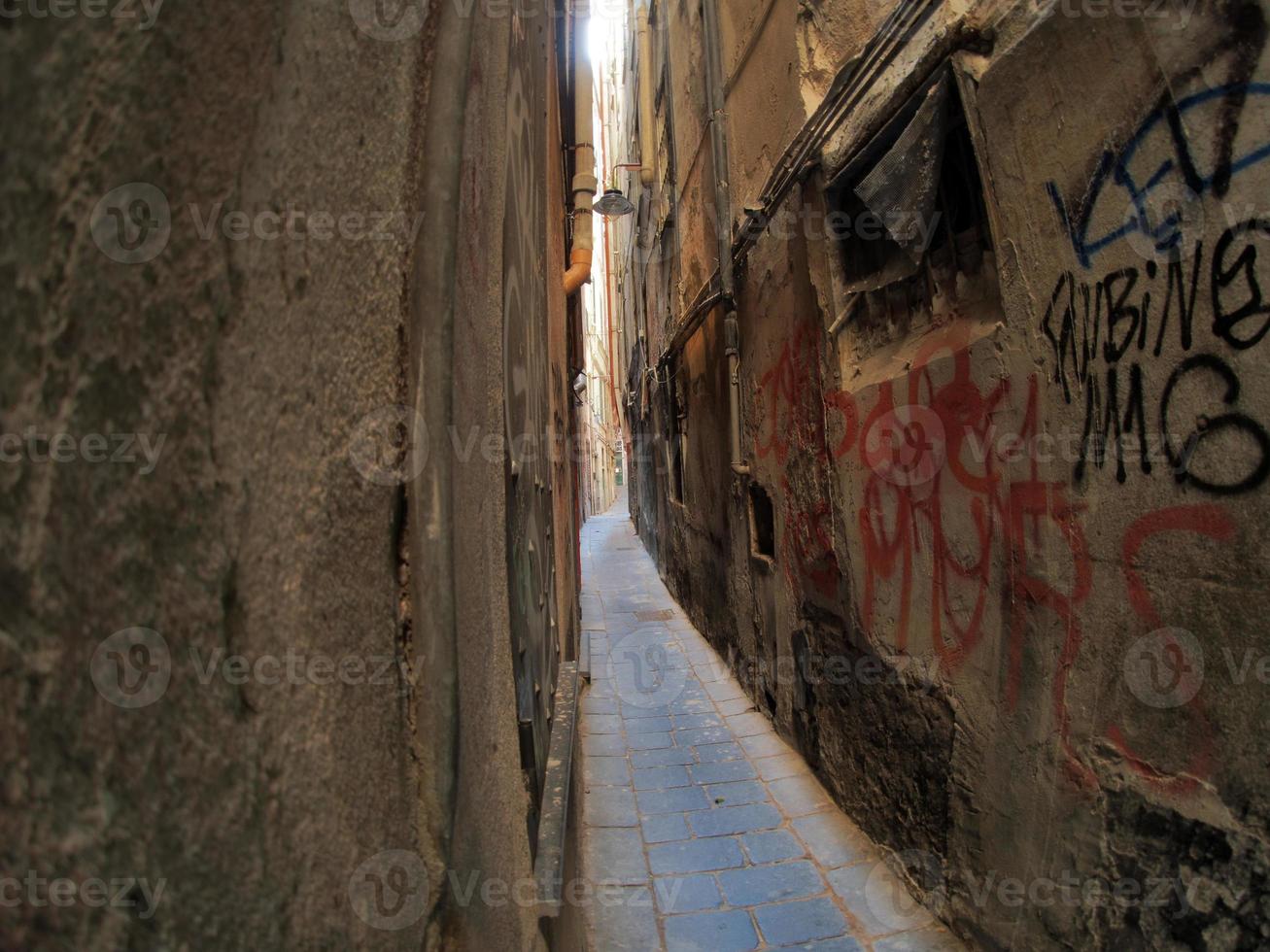 Genova storico palazzo e edifici nel vecchio cittadina foto