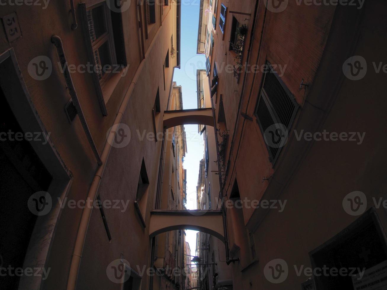 Genova storico palazzo e edifici nel vecchio cittadina foto