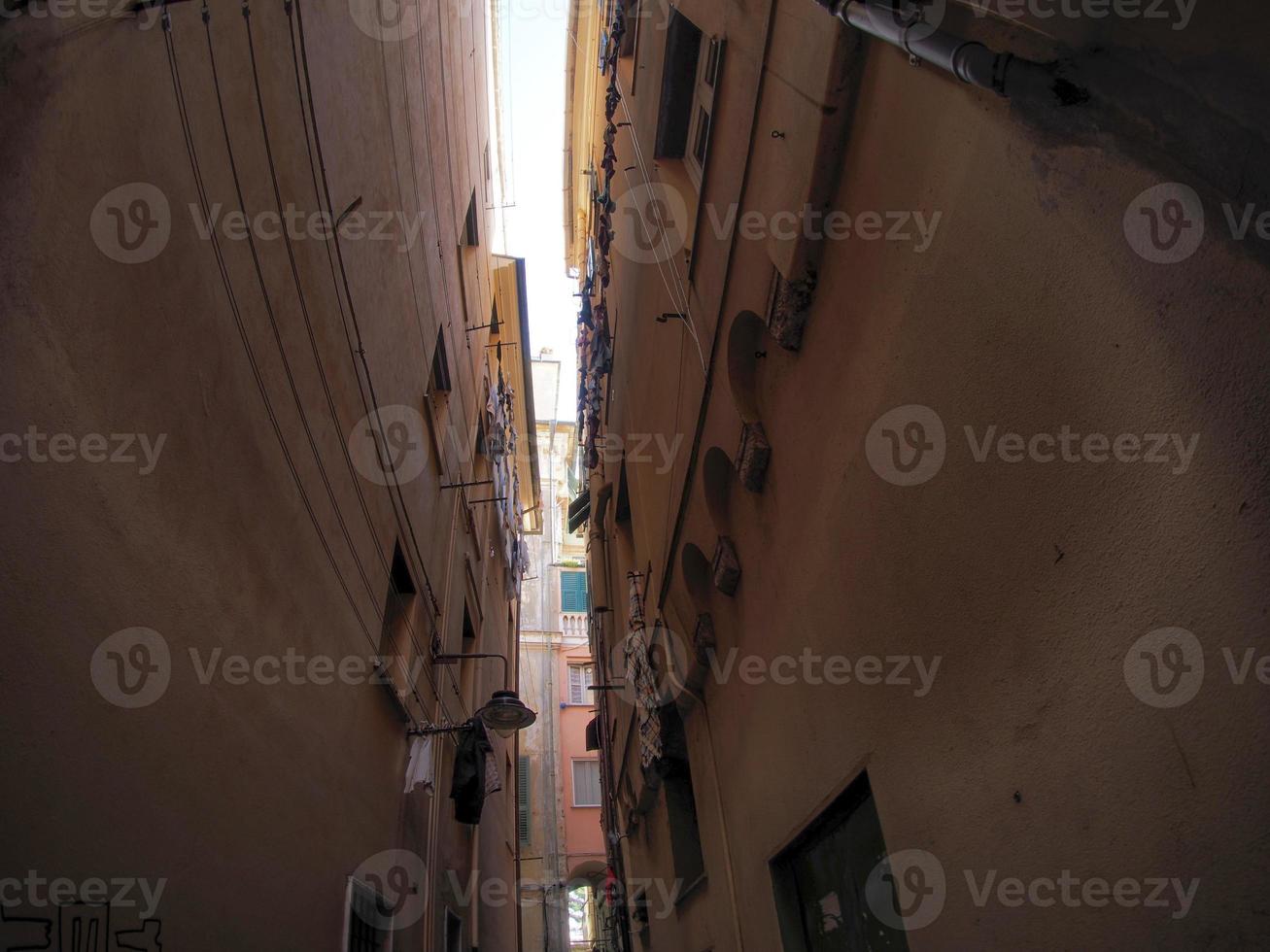 Genova storico palazzo e edifici nel vecchio cittadina foto