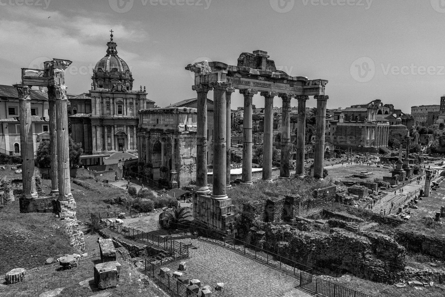 Roma imperiale forum Visualizza nel nero e bianca foto