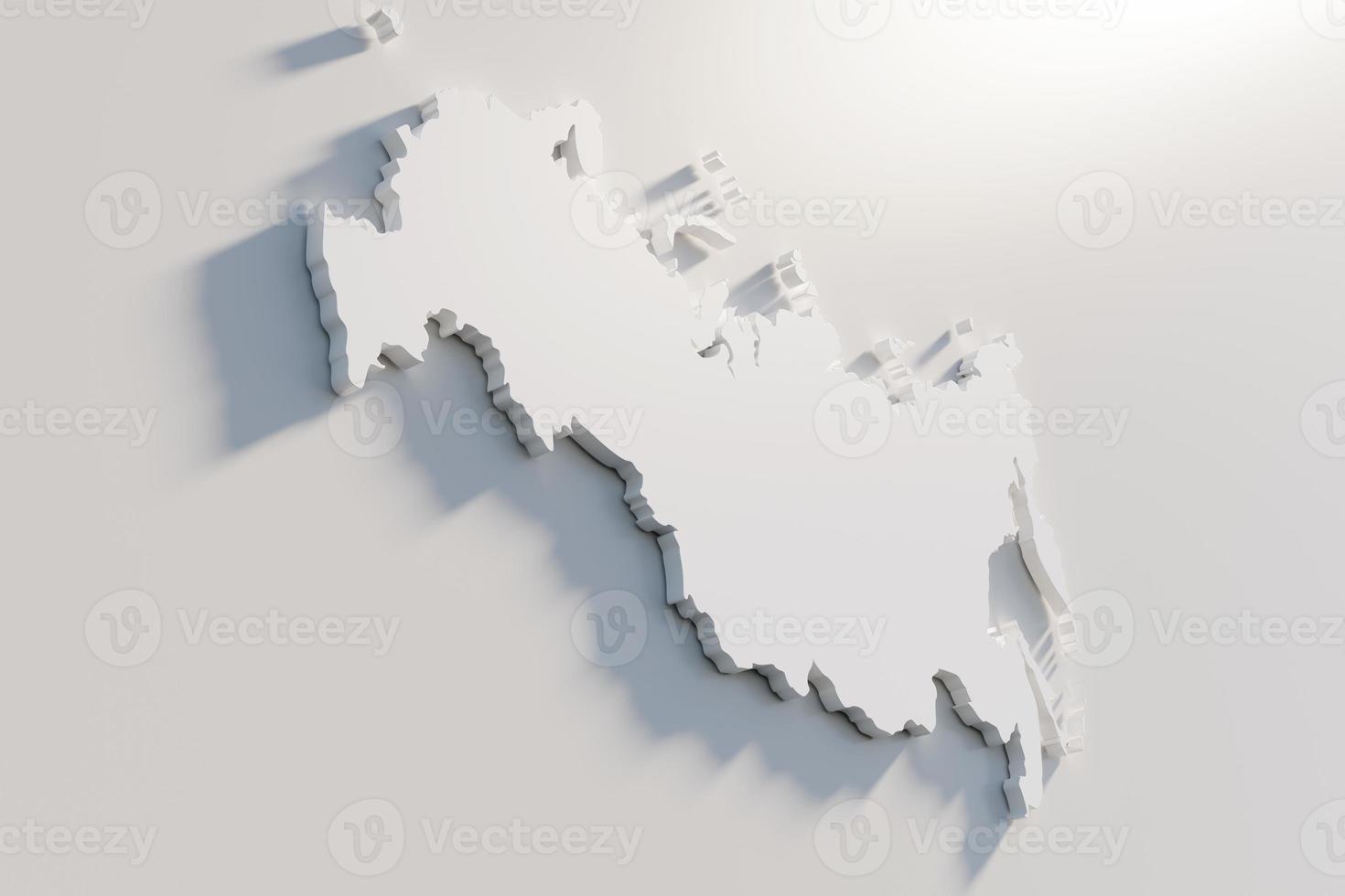 estruso carta geografica di Russia 3d rendere foto