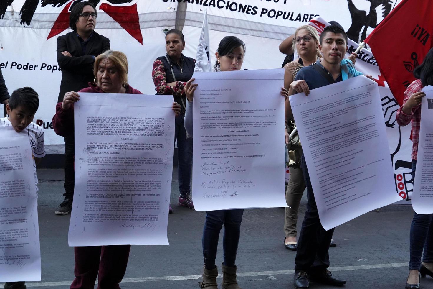 Messico città - gennaio 30 2019 - politico popolare dimostrazione nel cittadina principale piazza foto