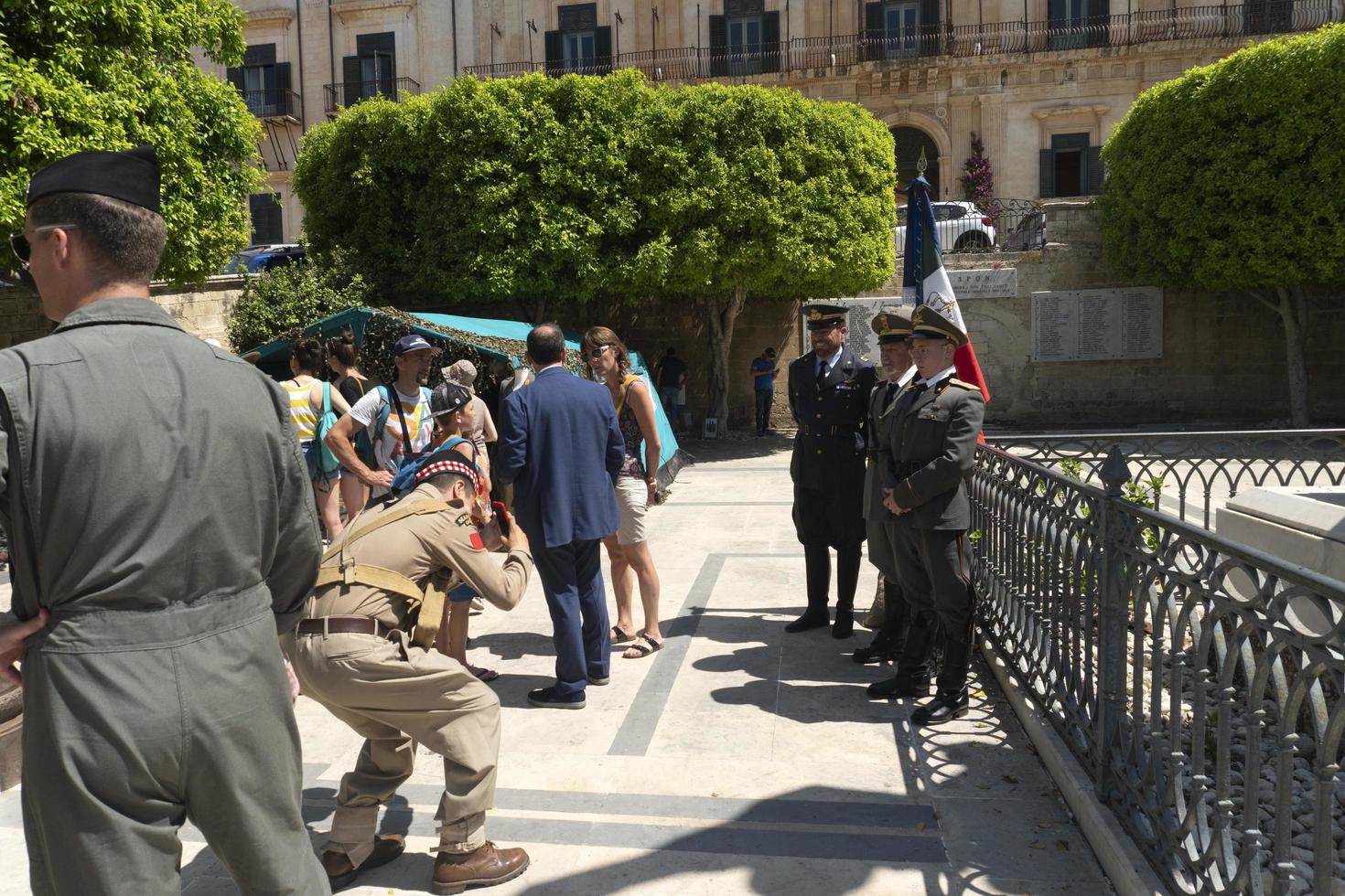 noto, Italia - giugno 30 2019 - ii mondo guerra storico commemorazione di operazione rauco foto