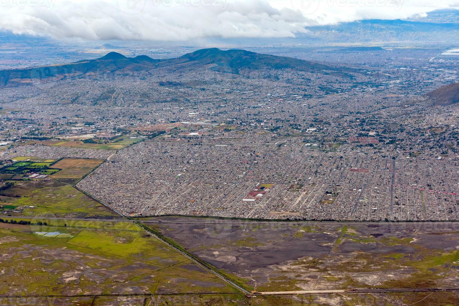 paesaggio urbano di vista aerea di Città del Messico foto