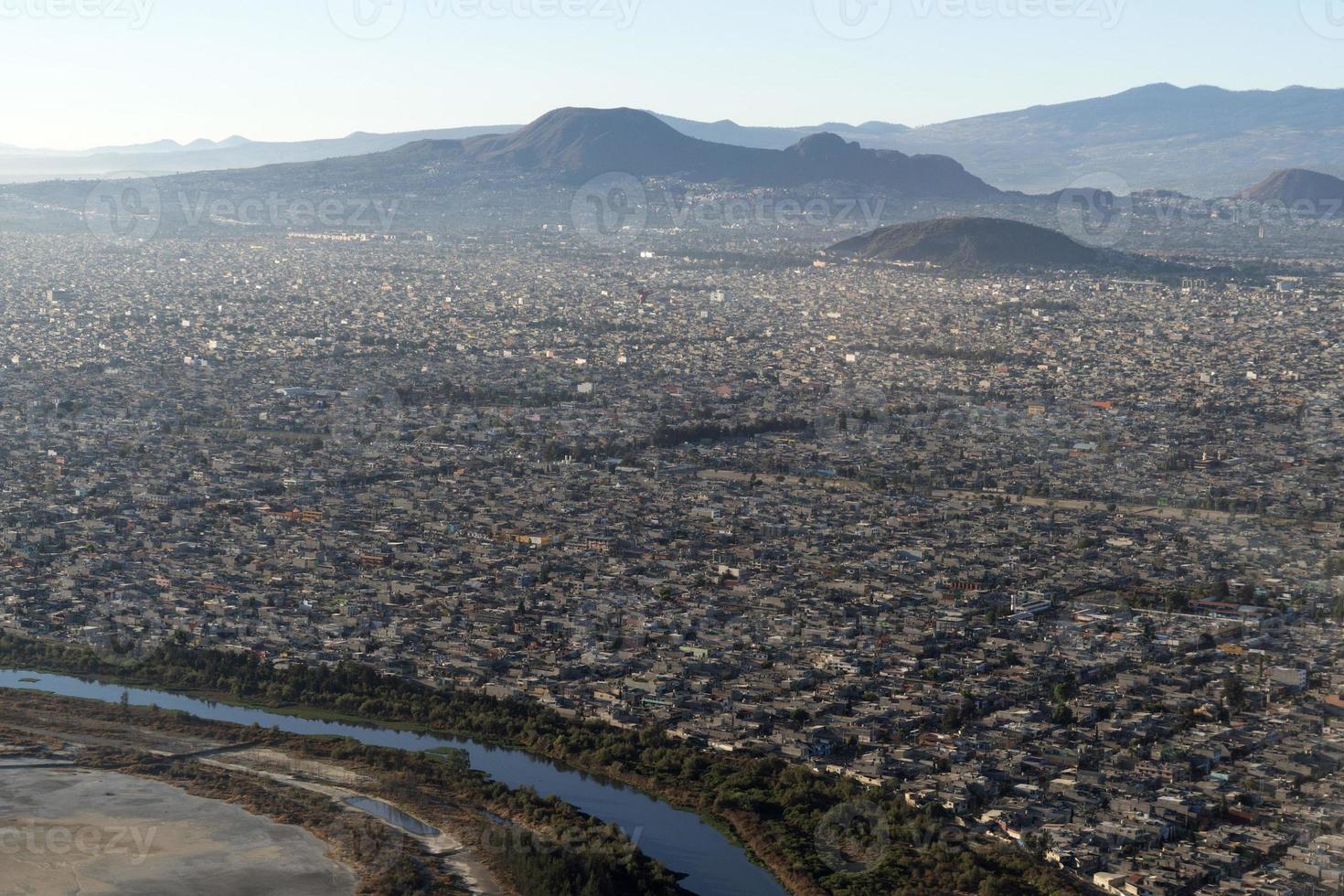 Messico città la zona aereo Visualizza panorama a partire dal aereo foto