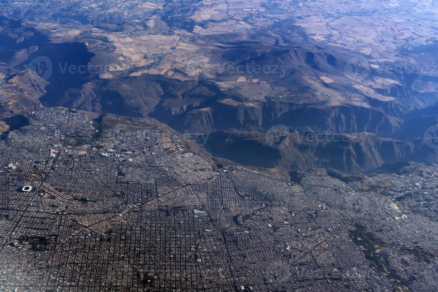 Messico Guadalajara città aereo Visualizza panorama paesaggio foto