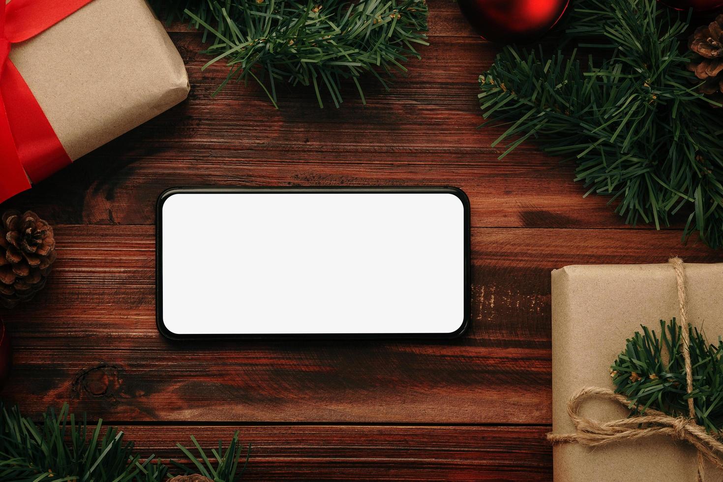 buon natale smartphone mockup foto