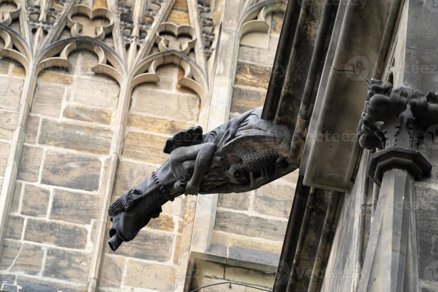 praga cupola casta santo vitus Chiesa doccione detal foto