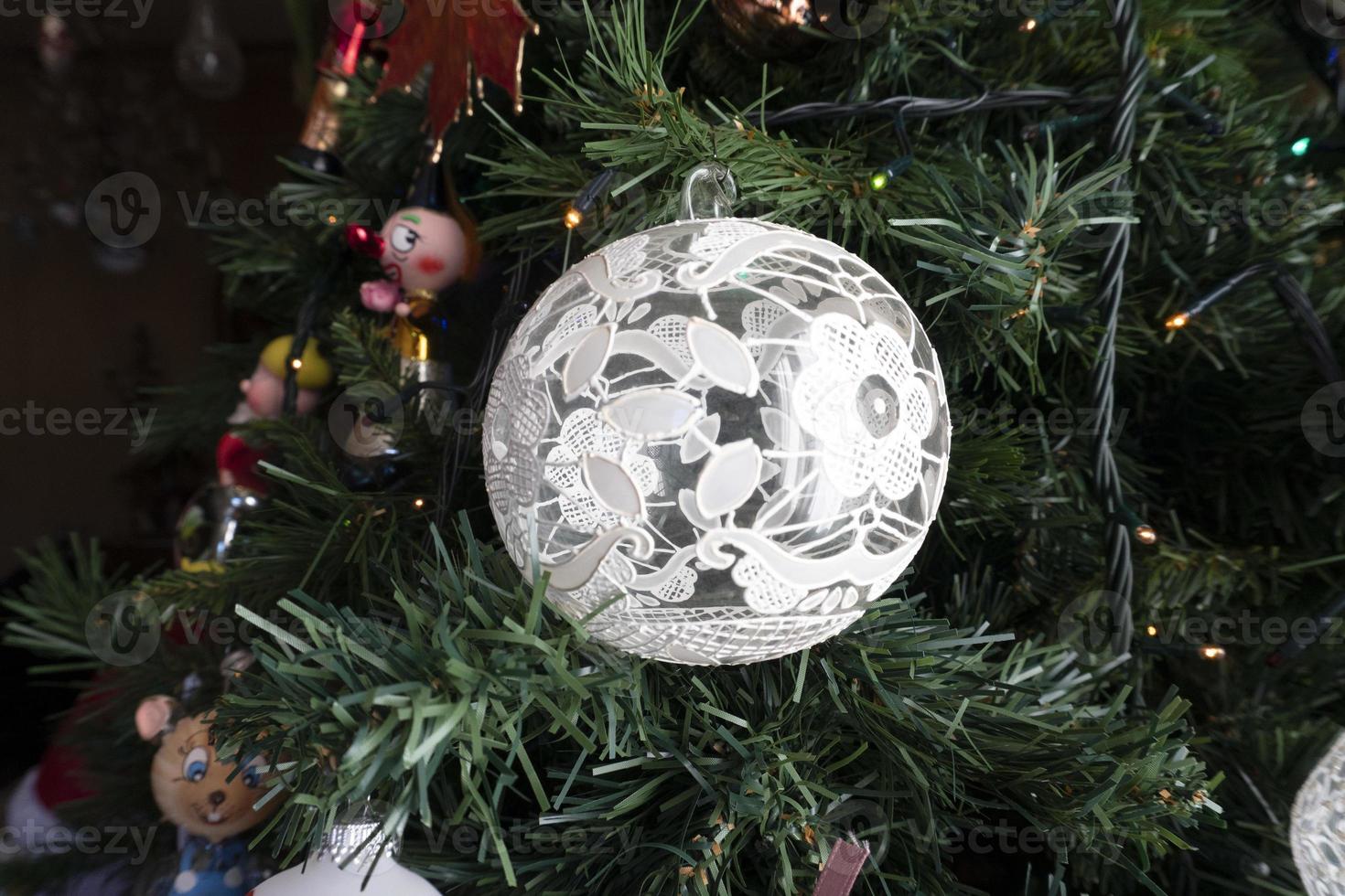 bicchiere palla Natale albero ornamento alto qualità mano dipinto foto