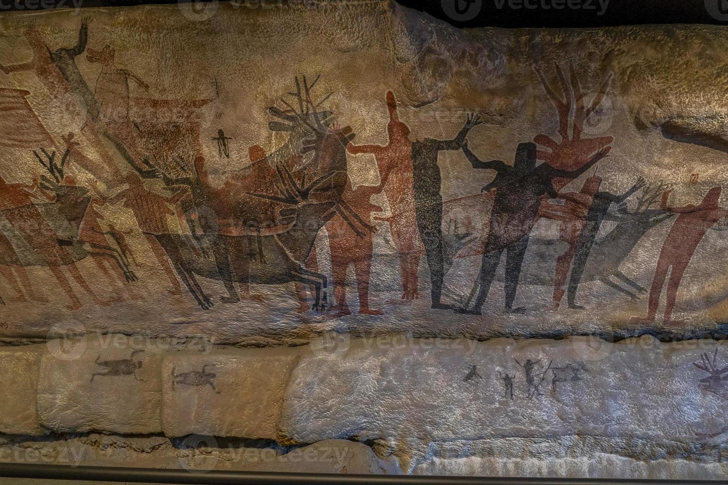 incisioni rupestri grotta pittura riproduzione nel Messico foto