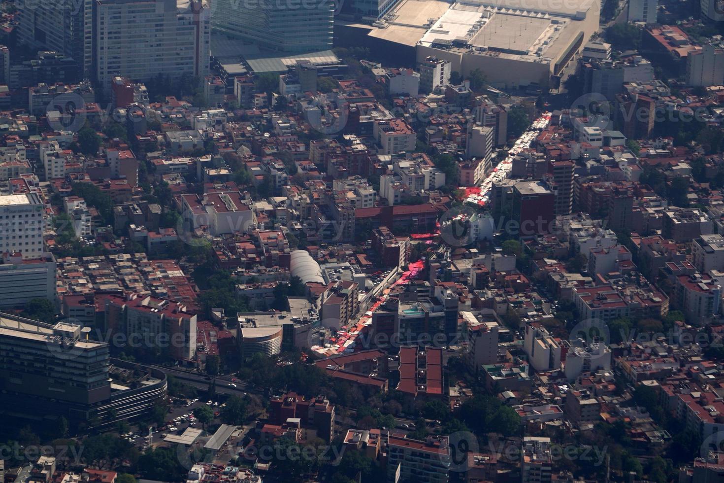 Messico città aereo Visualizza paesaggio urbano panorama foto