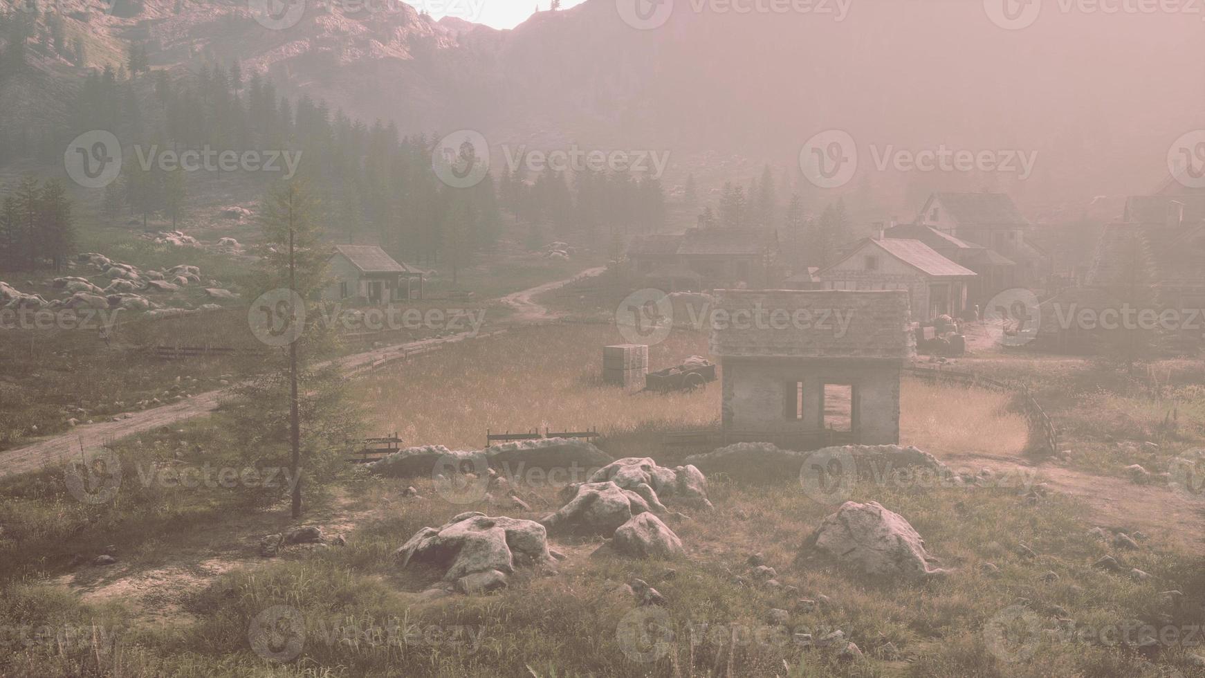 aereo Visualizza di svizzero montagna villaggio foto