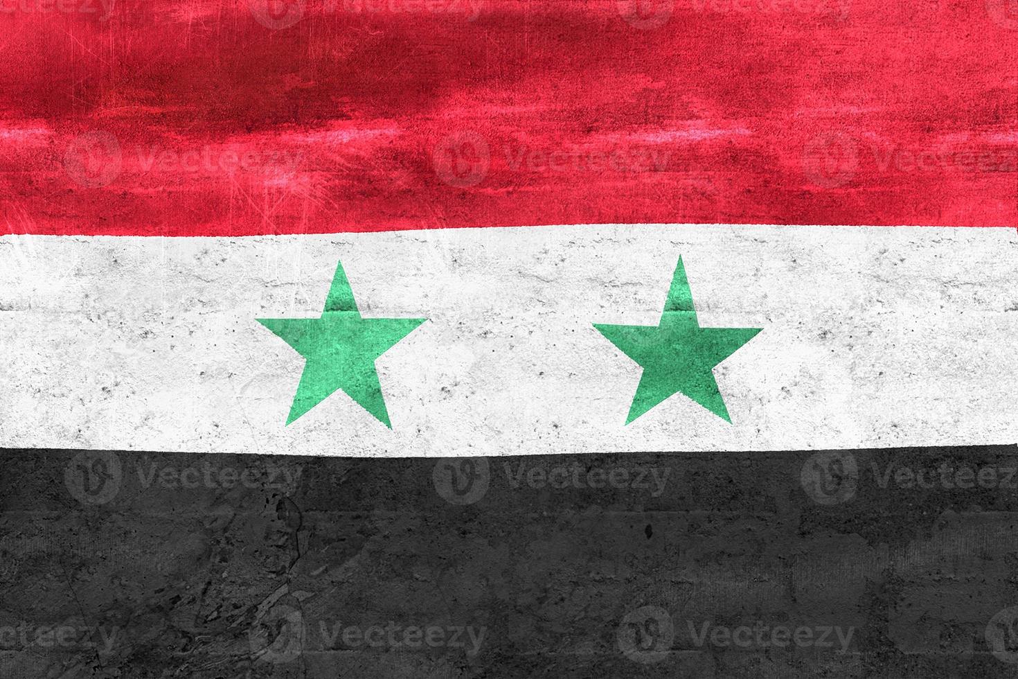 3d-illustrazione di una bandiera della siria - bandiera sventolante realistica del tessuto foto