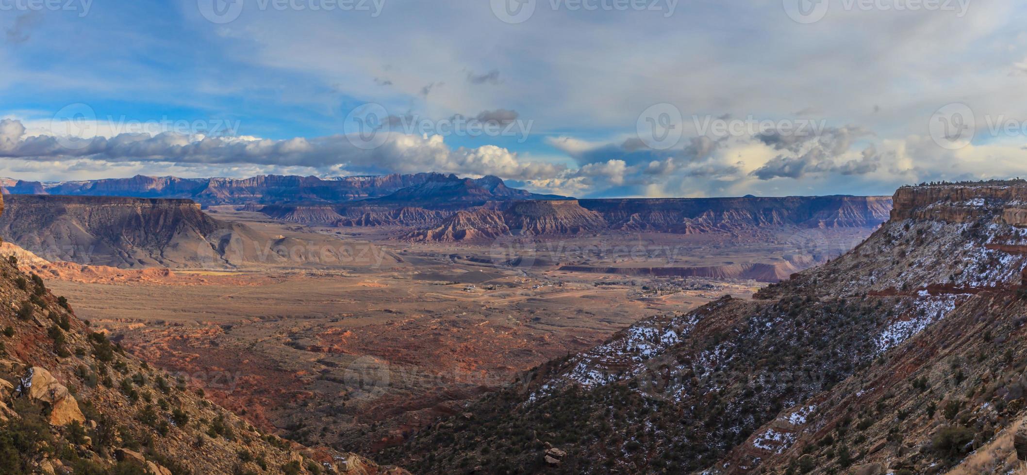 panorama a partire dal il deserto nel Arizona nel inverno foto