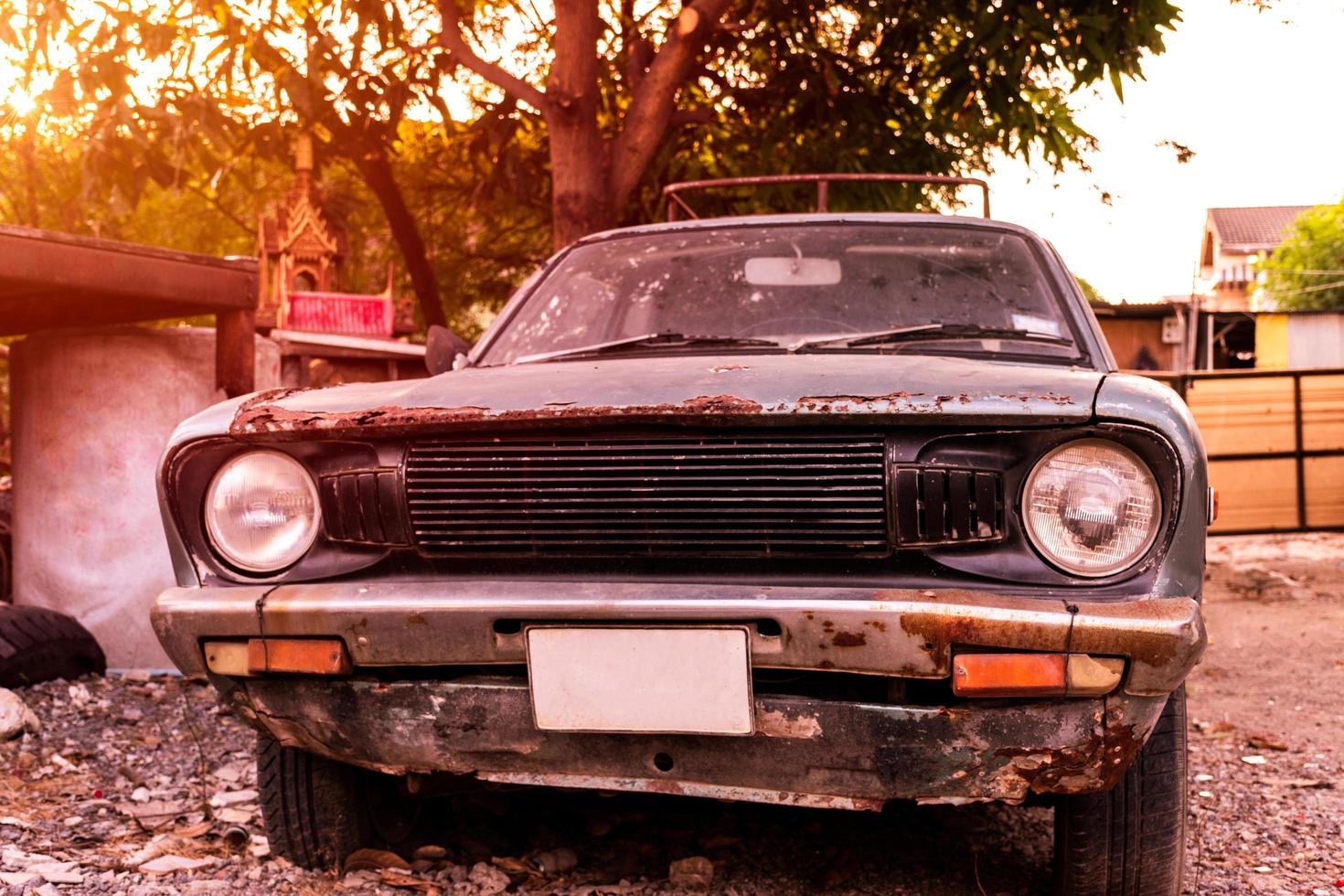 vicino su retrò auto, d'epoca auto foto