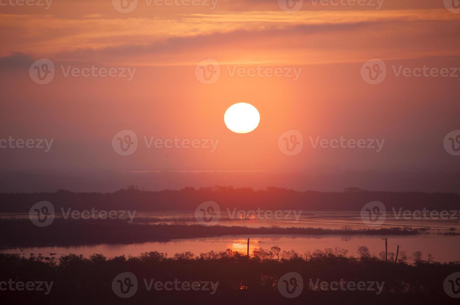 tampa città rosso mattina sole foto