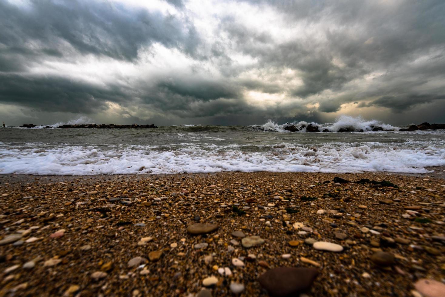 scena drammatica del paesaggio marino foto