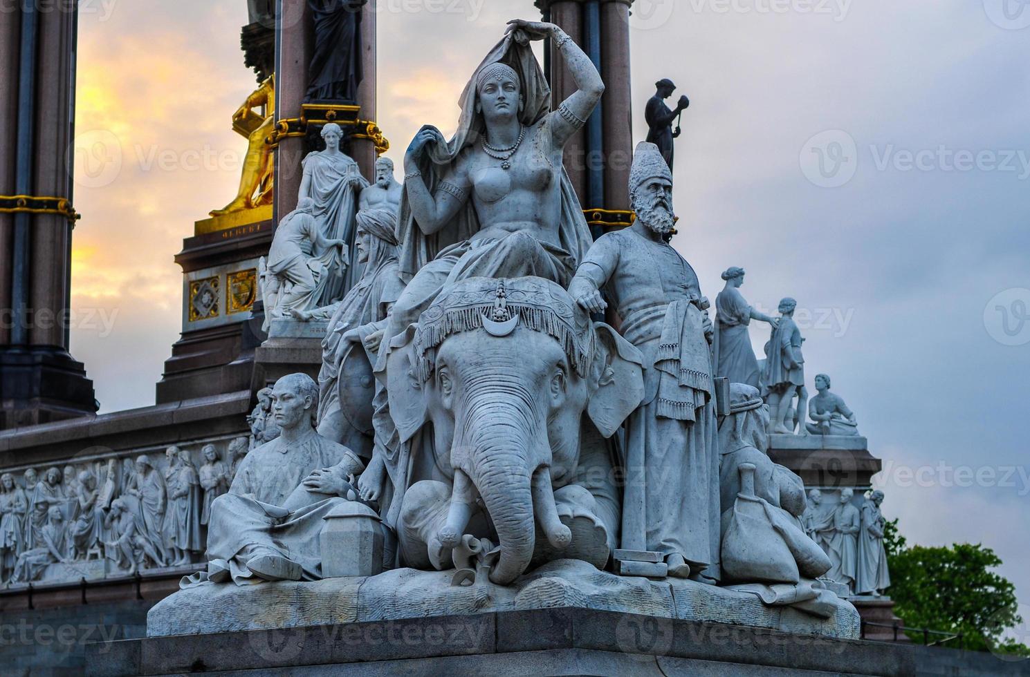 statua di albert memoriale, Londra foto