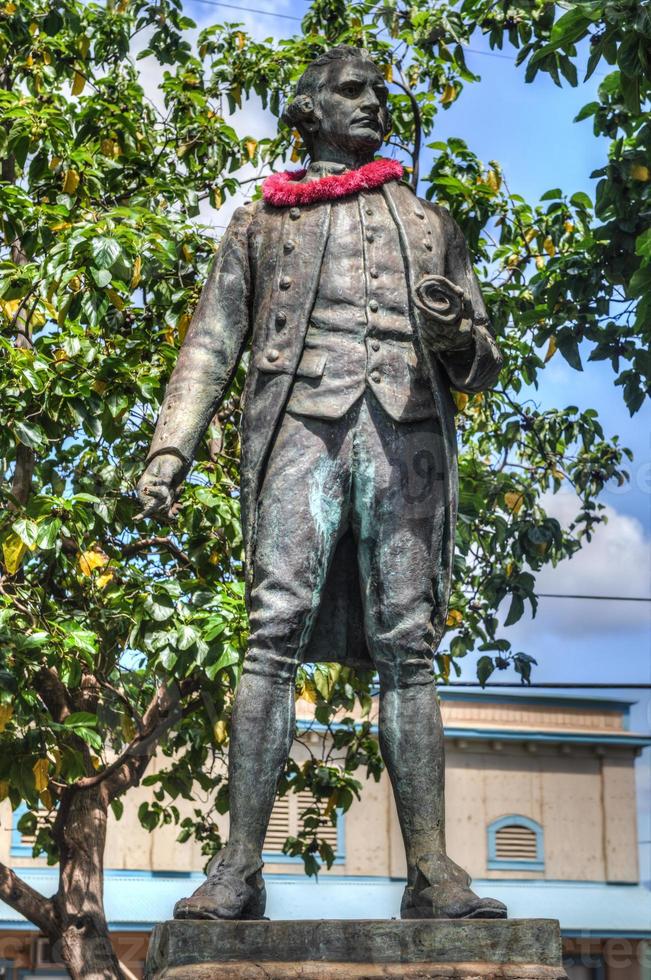 Capitano giacomo cucinare statua kauai Hawaii foto