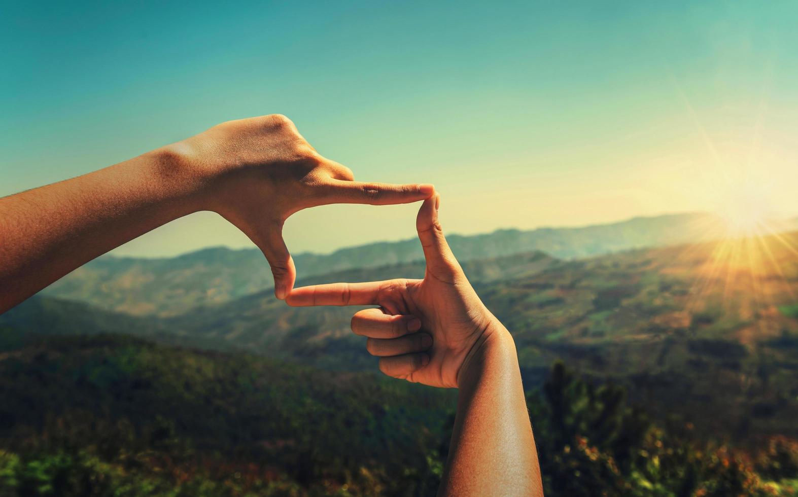 vicino su mano inquadratura guardare Visualizza Alba foto