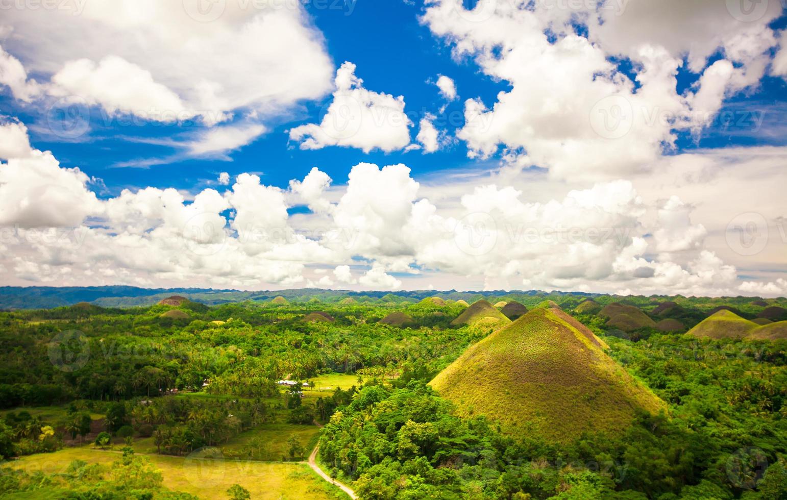 verde insolito cioccolato colline nel bohol, Filippine foto