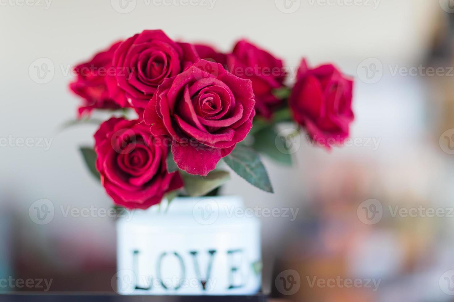 selettivo messa a fuoco tessuto fiori, San Valentino concetto foto