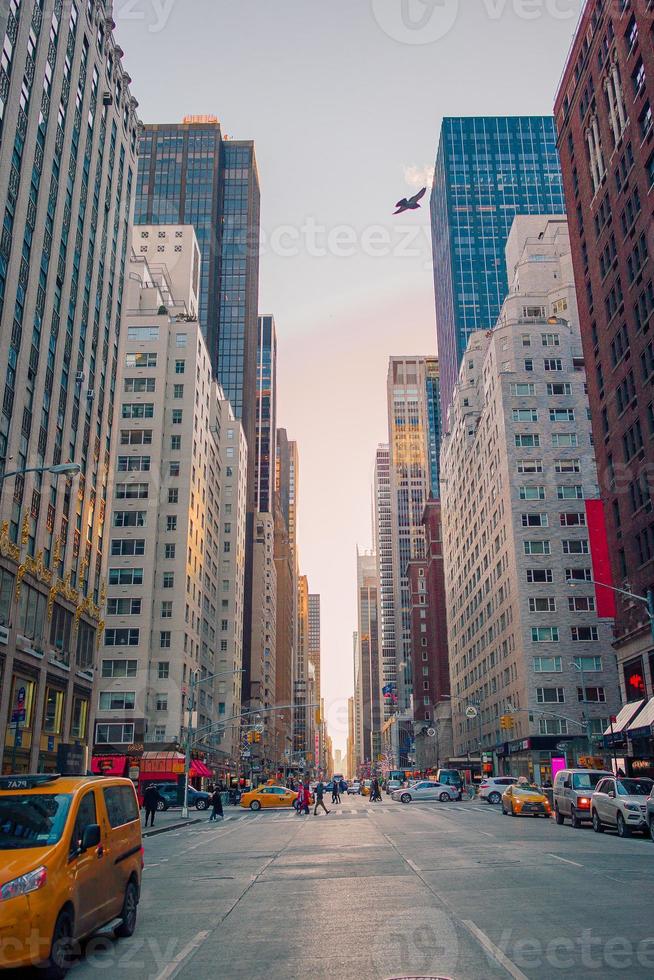 bellissimo strada di nuovo York città e America, gennaio 01, 2018 nel Manhattan, nuovo York città. foto