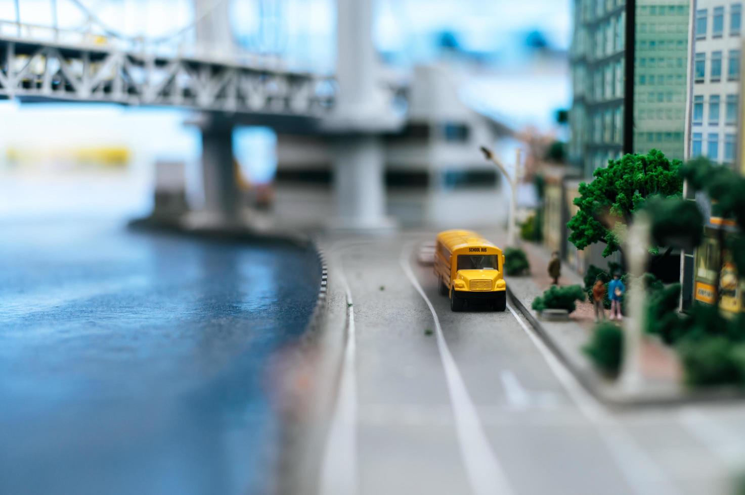 paesaggio urbano in miniatura tilt shift foto