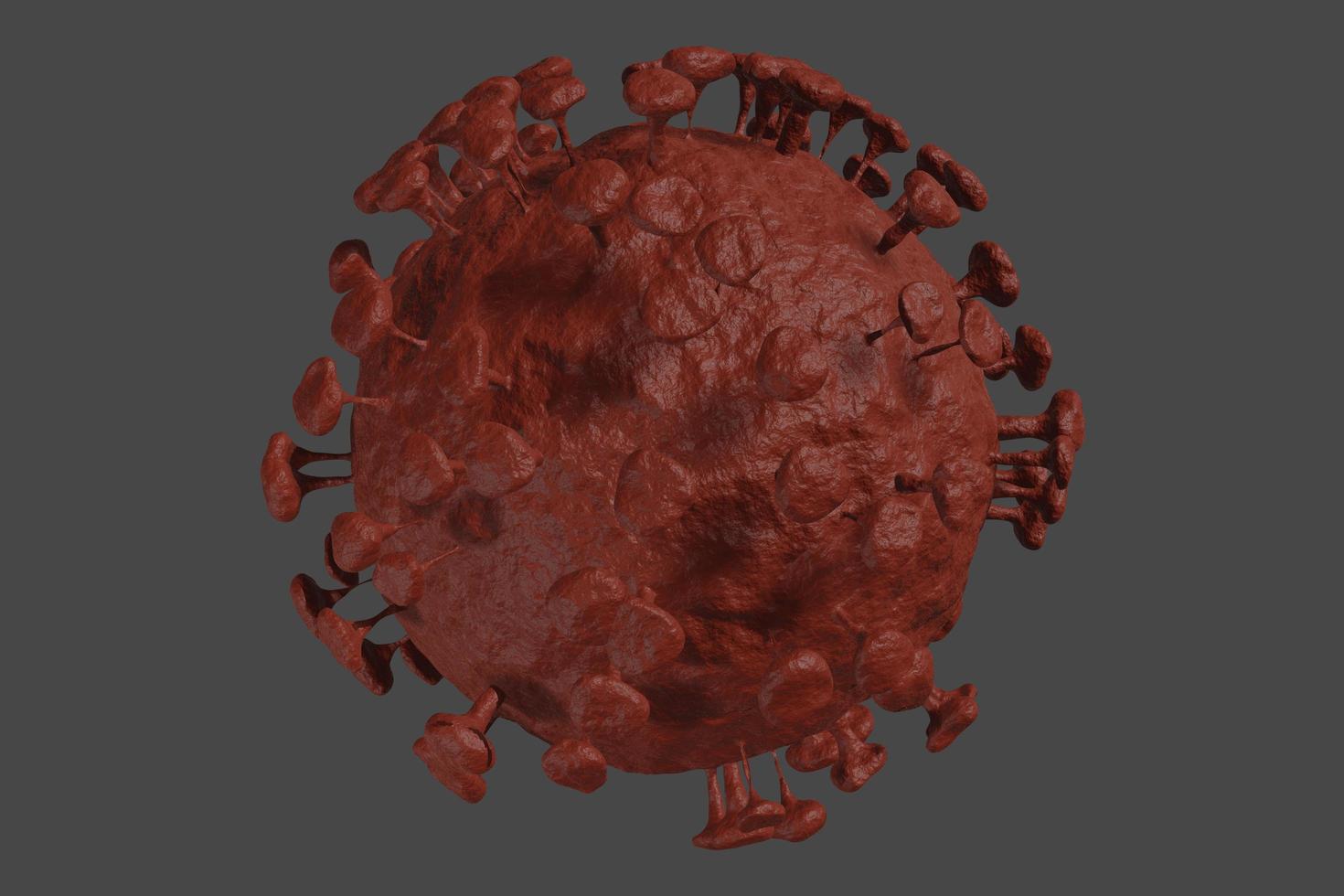 coronavirus o cellula covid-19 al microscopio foto