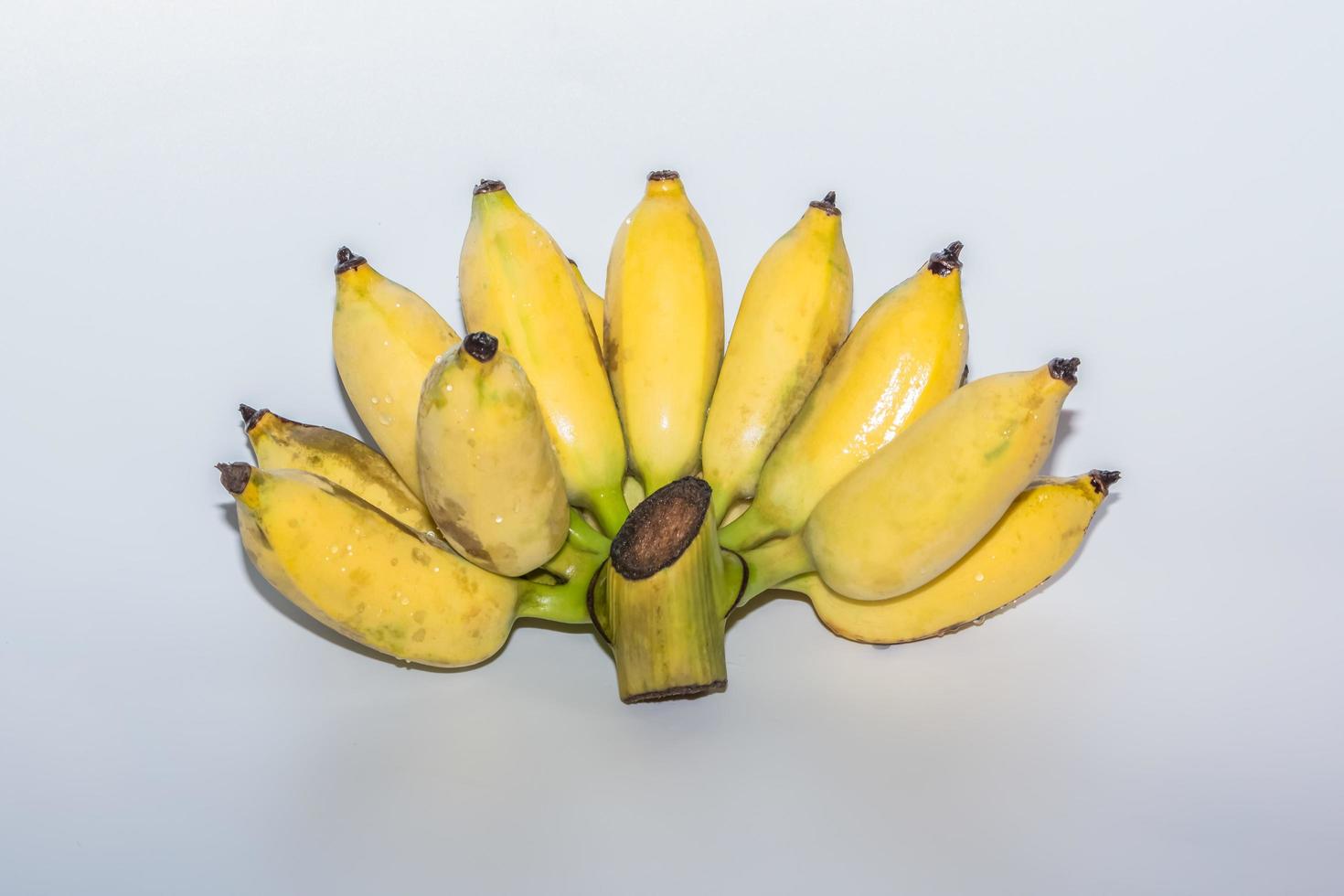banane gialle su sfondo bianco foto