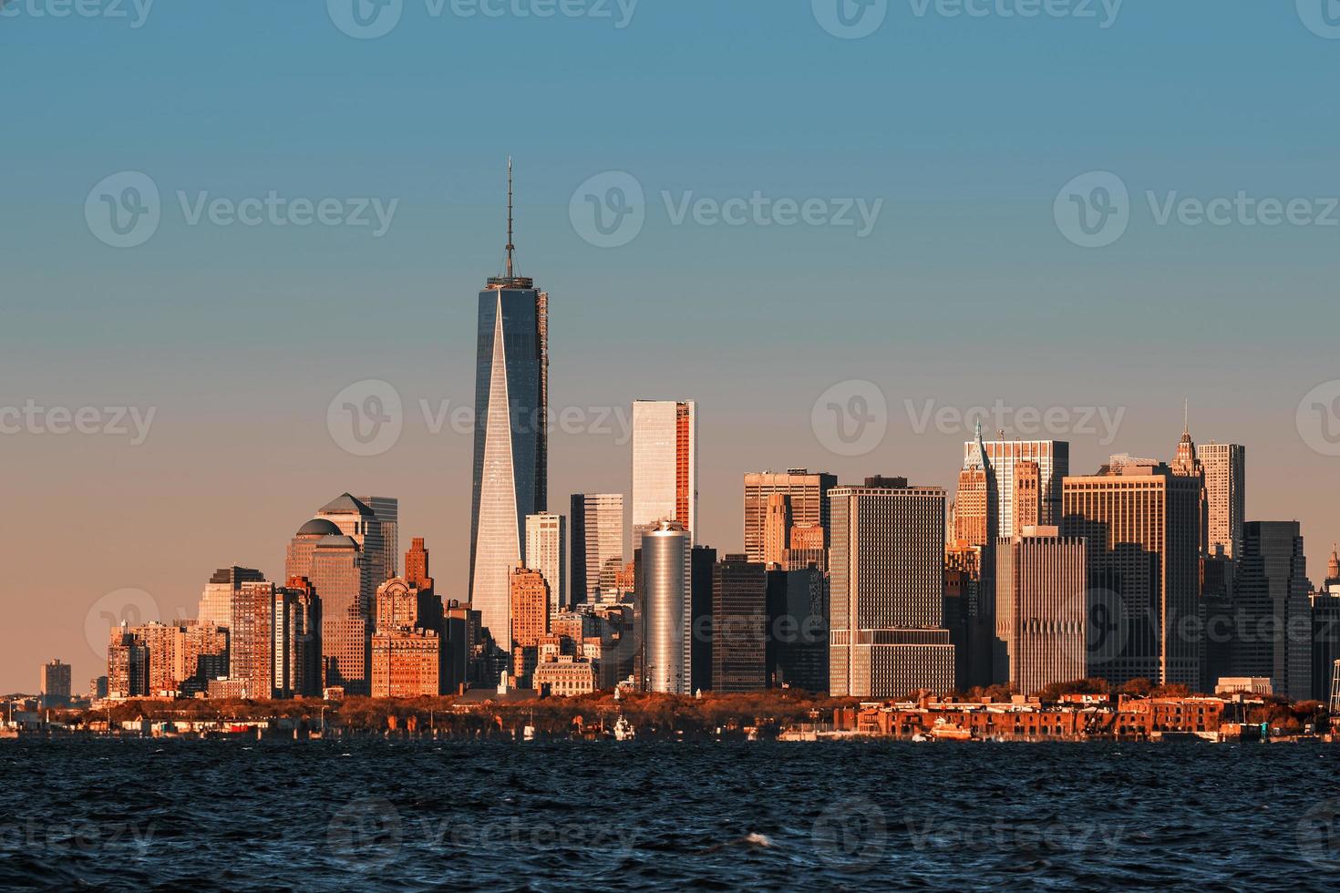 vista sullo skyline di manhattan a New York foto