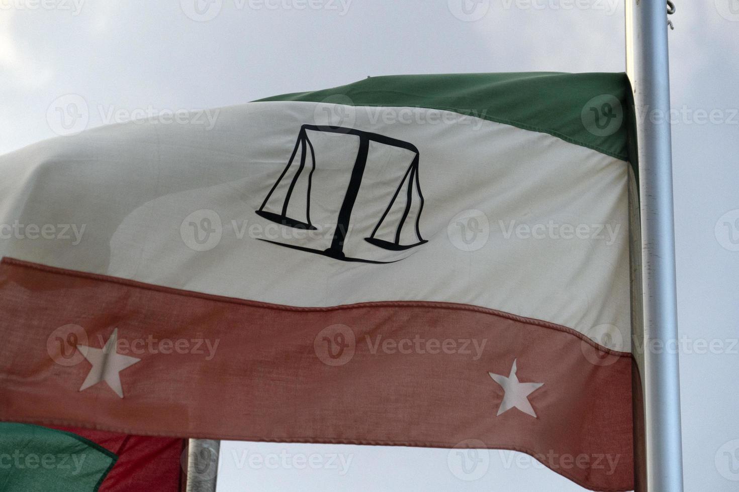 guraidhoo Maldive maschio atollo giustizia sala bandiera foto