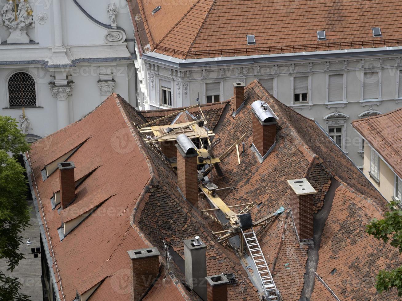 graz Austria tetti dettagli piastrelle foto