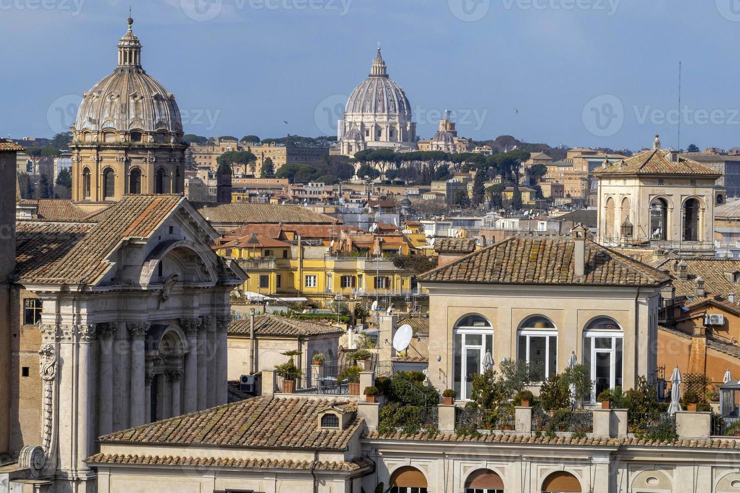 Roma molti cupole Visualizza a partire dal Vaticano Museo terrazza aereo panorama foto