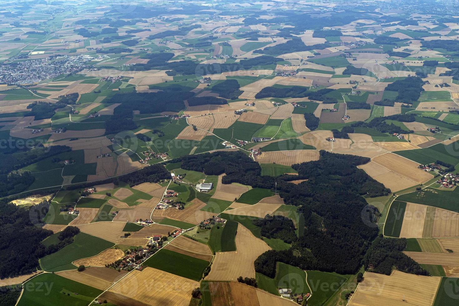 Baviera Germania allevato i campi aereo Visualizza paesaggio foto