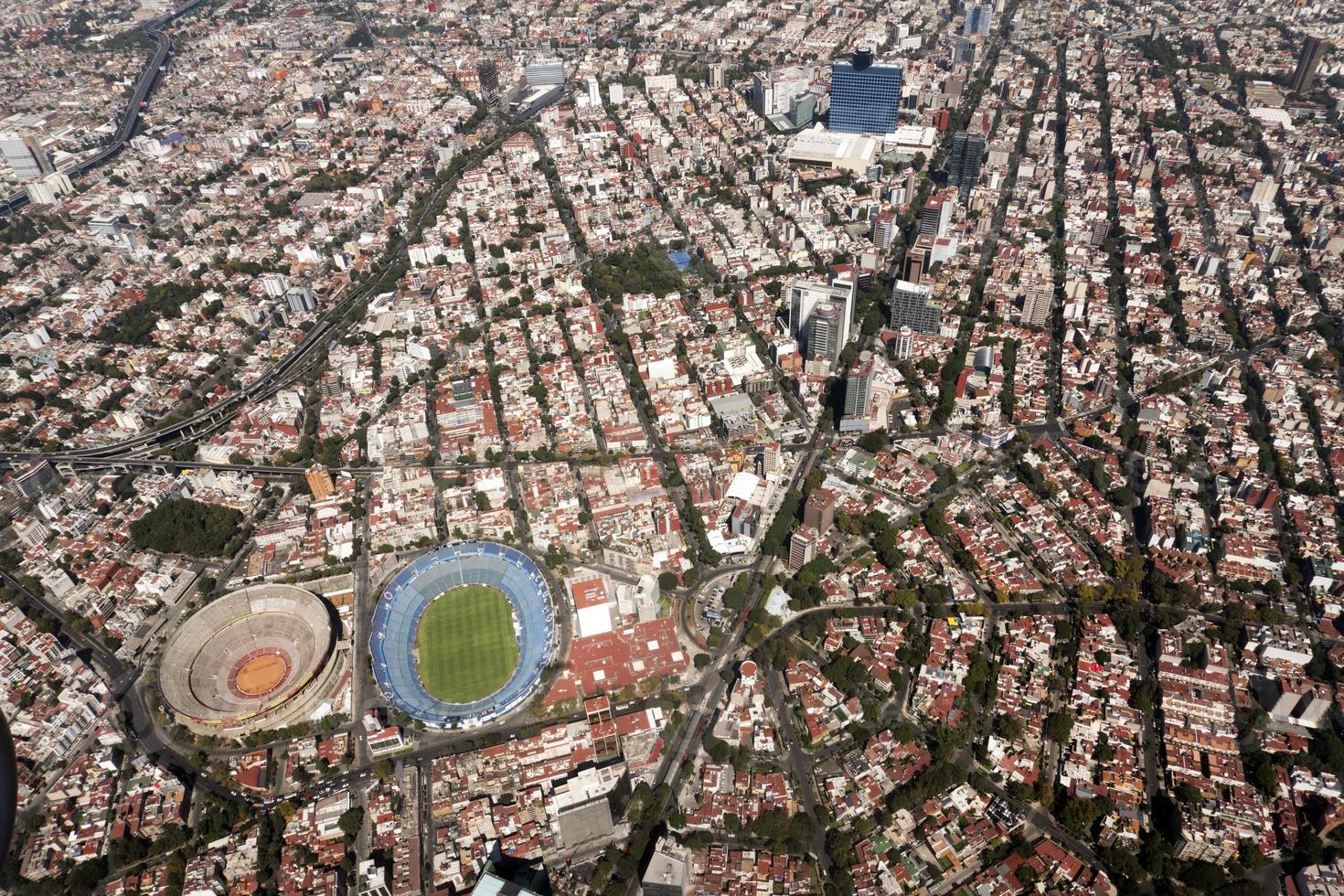 Messico città stadio aereo Visualizza paesaggio urbano panorama foto