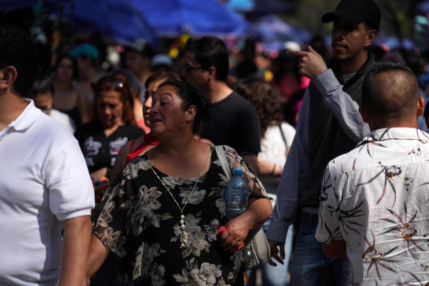 Messico città, febbraio 3 2019 - cittadina parco chapultepec affollato di persone su Domenica foto