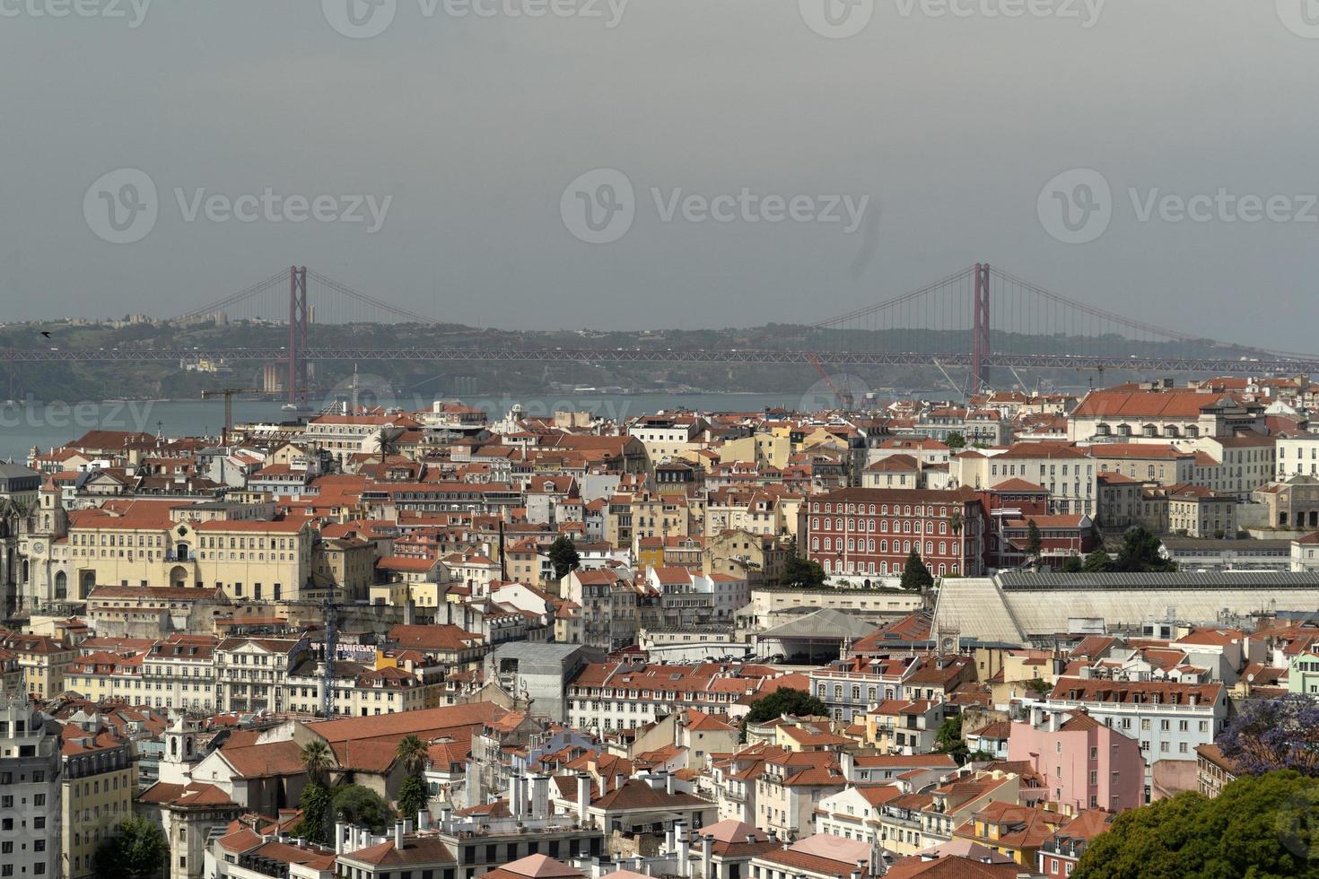 Lisbona aereo panorama paesaggio paesaggio urbano foto