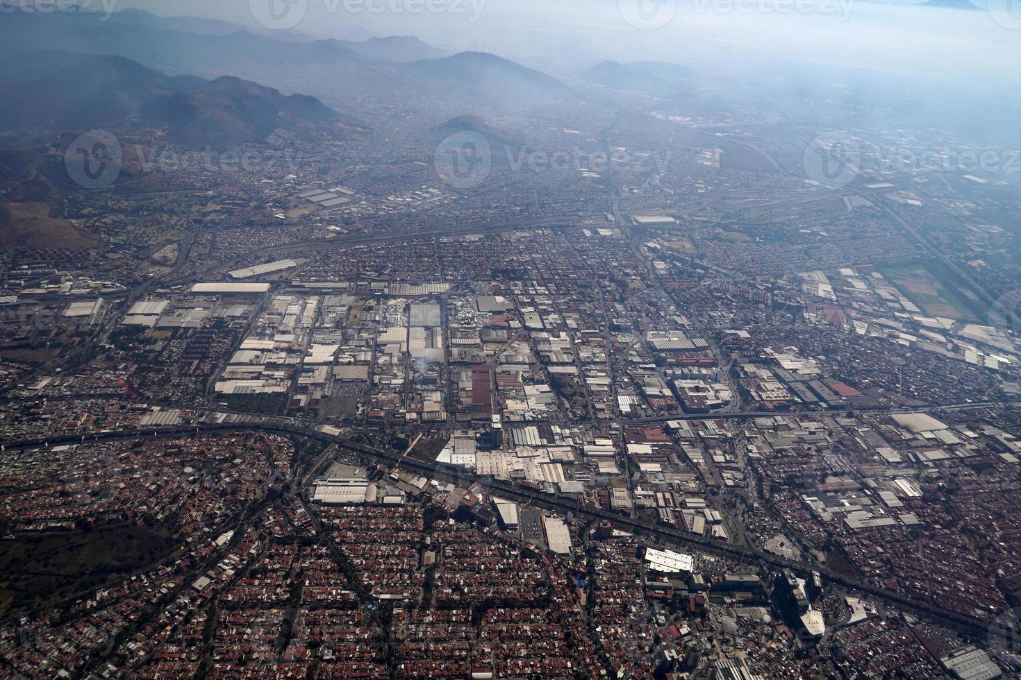 Messico città aereo Visualizza paesaggio urbano panorama foto